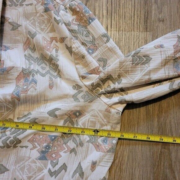 Vtg Aztec Southwestern Blazer Womens 20 XXL Lightweight Bohemian Pastel Earthy - Picture 9 of 11